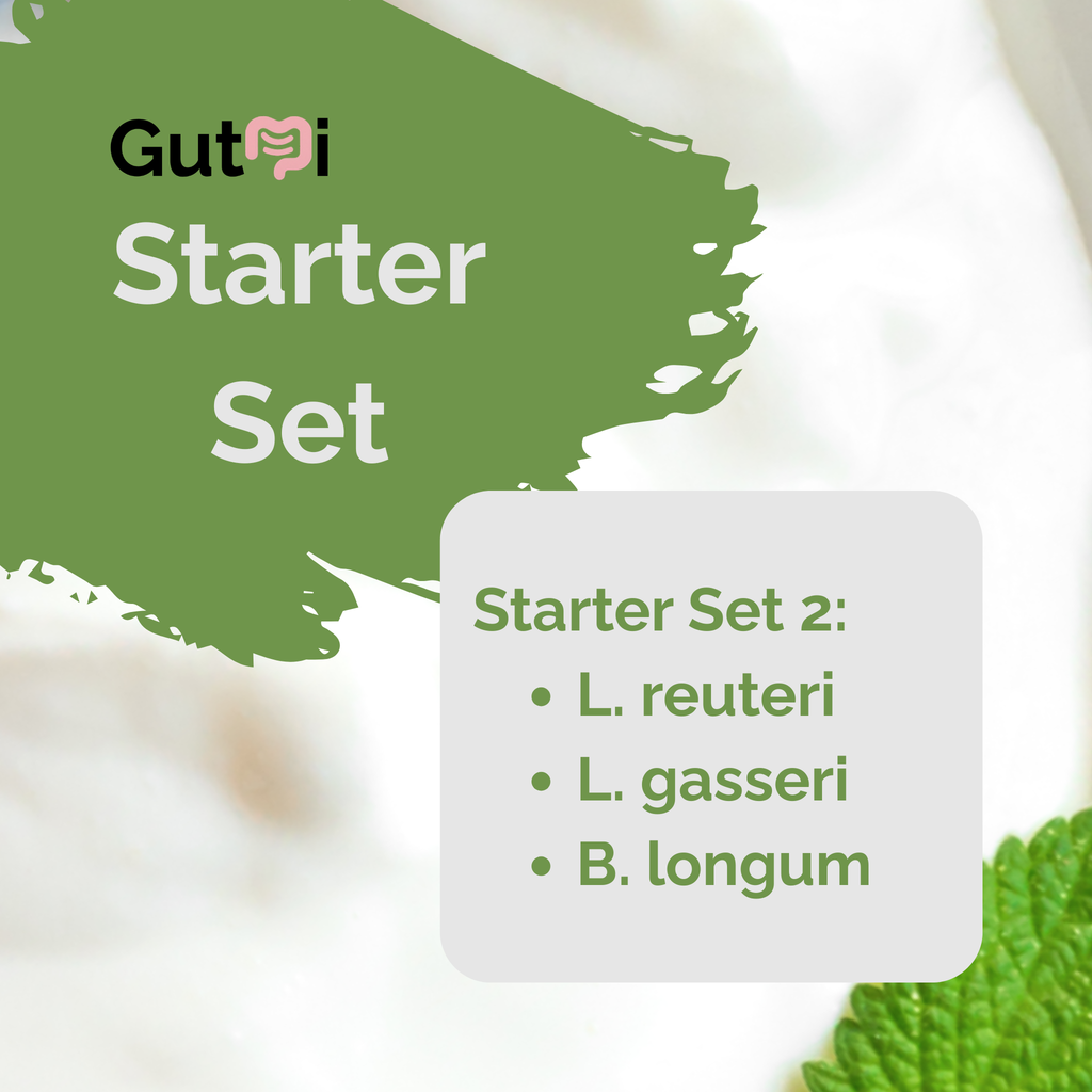 L. reuteri + L. gasseri + B. longum | Yogurt Starter Set | Light Gut | Starter Cultures | Pack of 3
